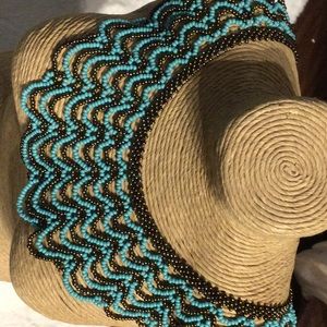 Vintage seed bead layered necklace